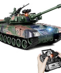 1:18 RC Tank With 2.4GHz Remote Control Realistic Russian T90 Beefed Up Battle Ready Tank With Smoke Lights And Sound