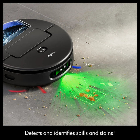 Spot Plus Scrub AI Wet And Dry Robot Vacuum With AI Spill Detection Self Cleaning Wet Roller on tile floor