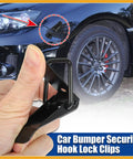 Universal Car Bumper Security Hook Clips With Quick Release Fasteners For Trunk And Fender Bumpers 105x33mm 2-Pcs Replacement shown.