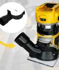 Universal Dust Collection Hose Adapter For DeWalt DCW600 And DWP611 Trim Routers With Dual 27Mm And 36Mm Vacuum Hose Ports