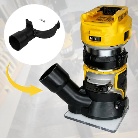 Universal Dust Collection Hose Adapter For DeWalt DCW600 And DWP611 Trim Routers With Dual 27Mm And 36Mm Vacuum Hose Ports