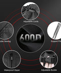 Heavy Duty 600D Patio Umbrella Cover For Cantilever And Offset Umbrellas, Waterproof, with adjustable cords and zipper