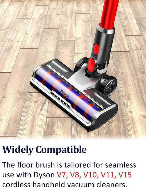 Cordless Vacuum Floor Attachment Kit For V7 V8 V10 V11 V15 Handheld Vacuums with LED Lights No Fuss Soft Roller Brush