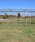 Backyard Batting Cage Kit With Heavy Vinyl Backstop And Pitcher Training Target, 24 To 30 Foot Net, Easy Entry Door