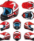 Youth Dirt Bike Helmet DOT Certified Full Face Motorcycle Helmet Lightweight For Off Road ATV And Street Riding Includes Adjustable Goggles And Protective Gloves For Safe Comfortable Rides, various views