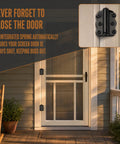 Tough As Nails Black Self Closing Screen Door Hinge Set 2-3/4 Spring Steel Hinges With Auto Close Action on porch door.
