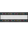 Chalkboard Brights Name Plates For Classrooms, Extra Long And Sturdy, 36 Per Pack, Kid Friendly Labeling For Student Names, Centers, Storage Areas, Portfolios, And Laminated Vocabulary Flash Cards with polka dot border
