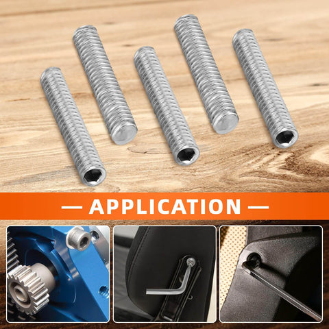 Internal Hex Socket Set Screws M3 X 6mm 304 Stainless Steel Flat Point Grub Screws 100 Pack For Auto Repair Machinery And General Hardware Projects For DIY Enthusiasts Corrosion Resistant