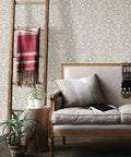 Taupe Forest Peel And Stick Wallpaper For Walls DIY Friendly Removable Self Adhesive Decor That Is Easy To Install And Remove With Damask Pattern 20.5 In X 18 Ft Roll Size in chic living room