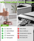 Comparison of Portable Cordless Handheld Vacuum Sealer For Food Compact Travel Ready Food Saver with traditional model