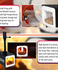 Single Burner Portable Propane Forge For Knife Making And Heat Treating, 2600F Rated Blacksmith Forge Kit with thermal blanket and bricks