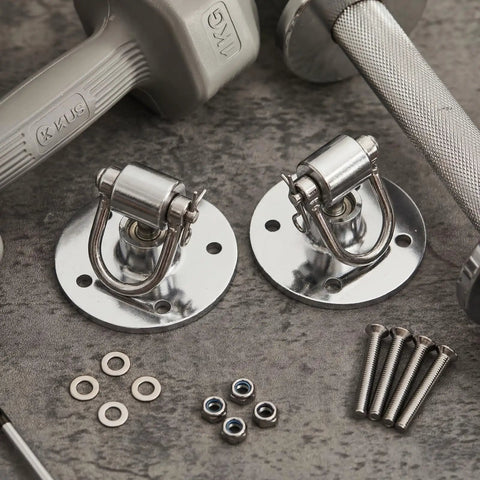 Two Pack Speed Bag Swivel Kit Stainless Steel 360 Degree Ball Bearing Speed Bag Mount With Screws For Home Gym Boxing Studio Punching Bag Stand Heavy Duty Professional Grade Universal Fit, stainless steel swivels and screws