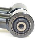 Close-up of adjustable rear lower control arm end for Toyota Land Cruiser 80 Series 1990-1997 with OE style rubber bushing.