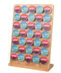 Bamboo K Cup Holder Storage Organizer Holds 35 Coffee Pods For Countertops In Coffee Bars Offices And Kitchens A Dope Keurig Pod Display Rack With Easy Access And Eco Friendly Design For A Clean No Mess Setup. Showing full pod capacity.