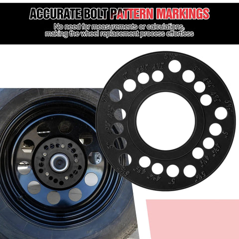 Two Pack Wheel Bolt Pattern Measuring Tool Template For 4 5 6 8 Lug Bolts Hub Gauge Delivers Spot On Wheel Fitment No Sweat Installation Pro Grade Automotive Tool Black