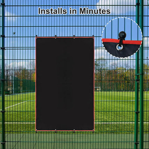 Baseball Batting Cage Backstop 4 By 6 Ft With Strike Zone Target Heavy Duty PVC, shown with reinforced grommets.