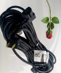 Heavy Duty 50 Foot Electric Power Cord For Vacuum Cleaners G3 G4 G5 G6 Ultimate G Diamond Replacement Cable coiled with rose