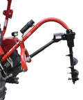 3-Point Tractor Post Hole Digger With 6-Inch And 12-Inch Augers, Heavy-Duty Steel Build For Compact Sub-Compact Cat 0 Tractors