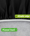 Close-up of Round Fitted Tablecloth With Elastic Edge, 100 Percent Waterproof Plastic Cover, Vinyl Flannel Backed Table Protector
