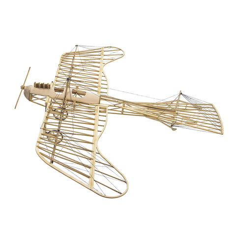 3D Wood Puzzle Kit Of Etrich Taube WW1 Vintage Airplane DIY Laser Cut Balsa Build For Adults Dope Hands On Model Craft Realistic Scale Replica Perfect Gift For Men Birthday Festival showing detailed wing structure and frame
