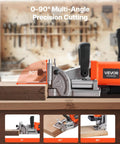 Top Shelf Biscuit Plate Joiner Boasting A 760W Motor Hitting 11600 Rpm For Knockout Joints showing 0-90 degree multi-angle cutting.
