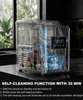Gotta Have This Countertop Nugget Ice Maker Slaps Out Crisp Pebble And Crushed Pellets Fast With No Sweat Self Cleaning Routine 45 Lbs Daily showing self-cleaning feature.