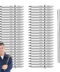 Double Head Socket Nails 100 Piece Set with Threaded Security Screws and Installation Kit shown with carpenter.