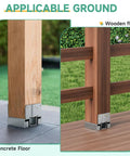 Six Pack 4x4 Post Bases For Concrete And Wood Posts Galvanized Post Anchors For Decks Pergolas Fences And Gazebos Elevates Posts One Inch To Prevent Moisture And Boost Airflow For Longer Lasting Outdoor Builds.