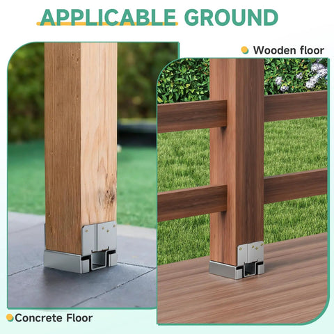 Six Pack 4x4 Post Bases For Concrete And Wood Posts Galvanized Post Anchors For Decks Pergolas Fences And Gazebos Elevates Posts One Inch To Prevent Moisture And Boost Airflow For Longer Lasting Outdoor Builds.