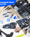 179 Piece Home Tool Set For General Household Projects And Garage Repairs with case showing wrenches, pliers, and screwdrivers