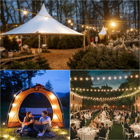 100Ft Solar String Lights Outdoor Waterproof With Remote Dimmer Lit Backyard Vibes 32 Vintage Edison Bulbs Solar Powered Patio Lights setup