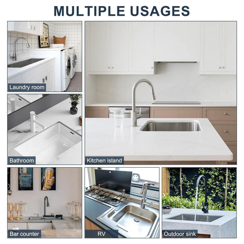 Silicone Sink Splash Guard Mat For Faucet Base Water Catcher Draining Pad That Fits Around The Sink Keeps Counters Dry From Splash Free Grey Rubber Drying Mat For Kitchen And Bathroom Countertops in various settings.