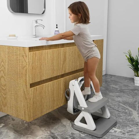 Super Secure Toddler Potty Ladder And Training Seat With Memory Foam Cushion Non Slip Base Fits All Standard Toilets No Sweat Setup Routine Kid Approved Gear For Boys And Girls
