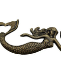 Heavy Duty Cast Iron Mermaid Bottle Opener For Beach House Kitchen Decor, Totally Rad Nautical Bar Essential, Thick Cast Metal Cap Lifter With Killer Coastal Design, Seven Inches, detailed mermaid design.