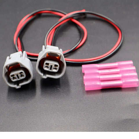 2 Pin Side Marker Light Connector For Lexus ES330 RX330 2004 2005 2006 Easy Install Pigtail Wire Harness, two connectors