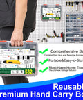 Carrying case for Heat Shrink Solder Seal Wire Connector Kit with Mini Heat Gun, labeled 532 pcs, for marine and auto use