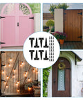 16 Pack 4 Inch T Strap Hinges Heavy Duty Matte Black Outdoor Gate Hardware on various gates and doors.