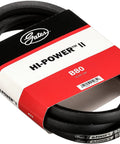 Hi-Power II B80 Industrial V-Belt For Heavy-Duty Drives, durable flex-bonded cord belt in retail packaging angled view