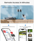 Setup Smart AI Motion Alerts For People And Cars 8 Channel 5MP Lite DVR Kit No HDD Weatherproof cameras with app instructions