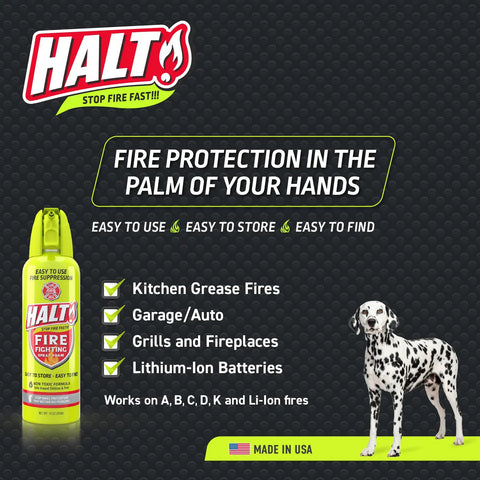 Quick Grab And Go Handheld Fire Safety Spray Fast Acting Non Toxic PFAS Free Emergency Fire Extinguisher For Home Kitchen And Car Two Pack Portable Compact Fire Suppressor No Sweat Tailgate Safe Essential