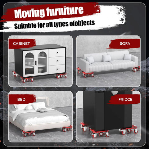 Heavy Duty Furniture Dolly Featuring Smooth Gliding Wheels And Reinforced Carbon Steel Frame built to move cabinets, sofas, beds, and fridges.