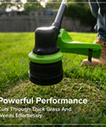 No Wiring Worries 24v Cordless String Trimmer Equipped With Brushless Motor And Fifteen Inch Wide Cutting Deck Bump Feed Quick Spool