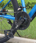 Three By Six Seven Eight Speed Mountain Bike Crankset 170mm With 42 34 24T Chainrings Square Taper on blue MTB