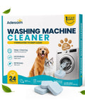 Pet Owner Friendly Washing Machine Cleaner Tablets 24 Pack With Enzyme Based Formula To Eliminate Pet Hair Odors Dander
