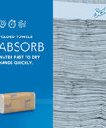 Scott Professional Universal Multifold Paper Towels, white folded towels, 9.2x9.4 in, compressed bulk pack.