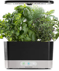 Indoor Hydroponic Garden With LED Grow Light For Year Round Harvest Holds Up To Six Pods Compact Countertop Herb And Veggie Kit