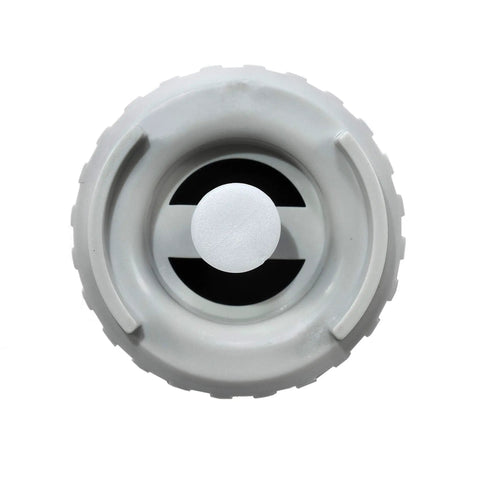 Top view of 2 Pack Humidifier Bottle Valve Cap Replacement For MoistAir EA1407 HD1407 HD1409 showing round valve assembly.