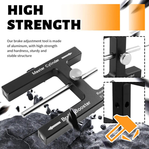 Brake Booster Adjustment Tool With Magnetic Push Rod For Master Cylinder And Braking Distance Tuning Dialed In Brakes on black aluminum tool