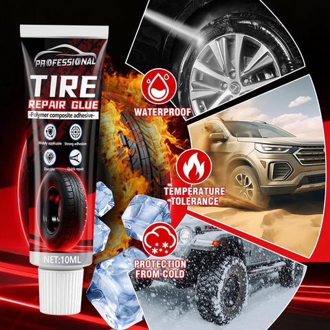 All Tire Types Repair Glue Kit With Tough As Nails Waterproof Flexible Rubber Cement For Cars Motorcycles Bikes And More