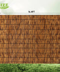 Natural Bamboo Reed Fence 6 Ft High By 16.4 Ft Long Privacy Screen for garden, balcony, backyard, and patio brown eco-friendly